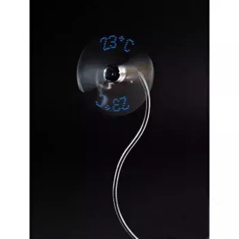 Hama 00012170 USB fan with temperature display, silver