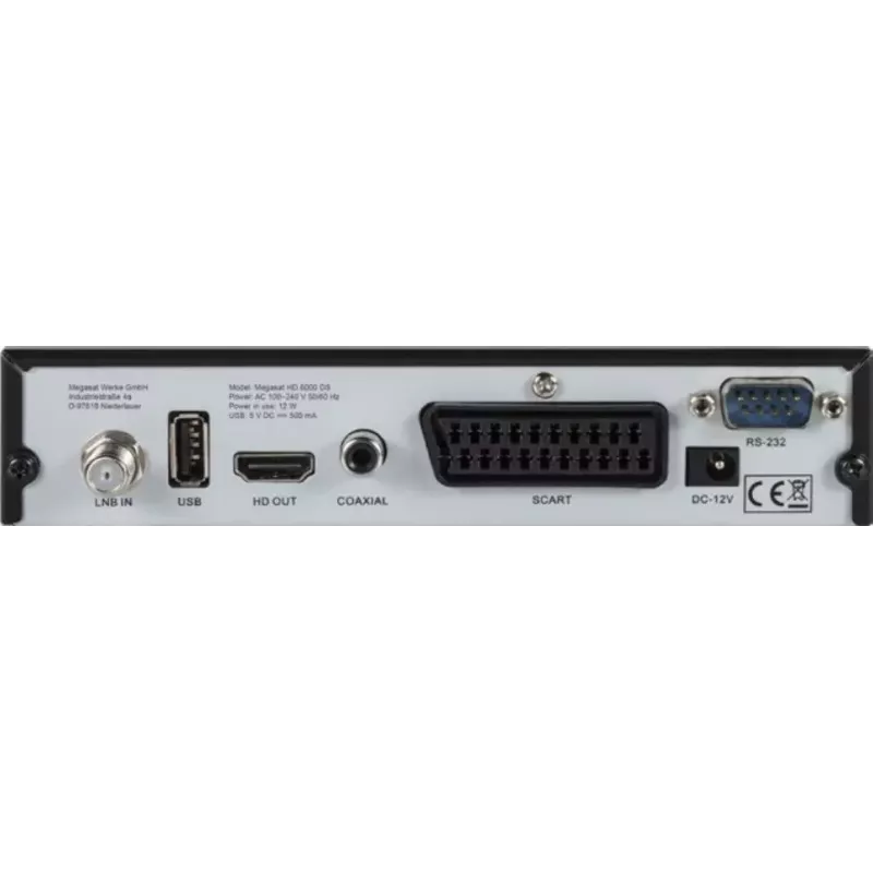 Digital Receiver Megasat HD 6000 DS Cable Full HD Black