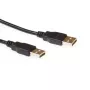 ACT USB 2.0 A male - USB A male 3.00 m, 3 m, USB A, USB A, USB 2.0, Black