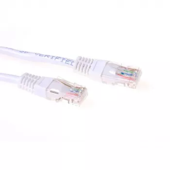 ACT White 3 meter U/UTP CAT5E patch cable with RJ45 connectors