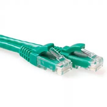 ACT Green 15 meter U/UTP CAT6A patch cable snagless with RJ45 connectors