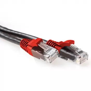 ACT Black 0.5 meter U/UTP CAT6A patch cable cross with RJ45 connectors
