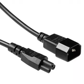 Power cord C14 - C5 black 0.5 m ACT Powercord AK5218