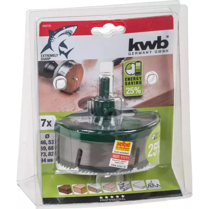 Hole Saw Set KWB 498720 7 pcs