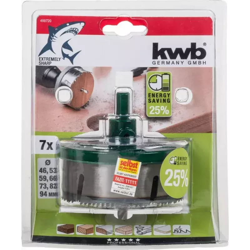 Hole Saw Set KWB 498720 7 pcs