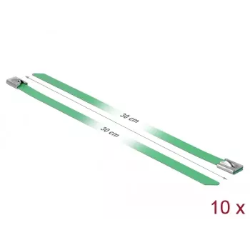Cable Tie DeLOCK 18806 Steel Green 300mm 10 pcs