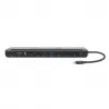Manhattan USB-C Dock/Hub with Card Reader and MST, Ports (x9): Audio 3.5mm, DisplayPort, Ethernet, HDMI, USB-A (x3), USB-C and VGA, With Power Delivery (100W) to USB-C Port (Note add USB-C wall charger and USB-C cable needed),All Ports can be used at the same time