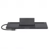Manhattan USB-C Dock/Hub with Card Reader and MST, Ports (x9): Audio 3.5mm, DisplayPort, Ethernet, HDMI, USB-A (x3), USB-C and VGA, With Power Delivery (100W) to USB-C Port (Note add USB-C wall charger and USB-C cable needed),All Ports can be used at the same time