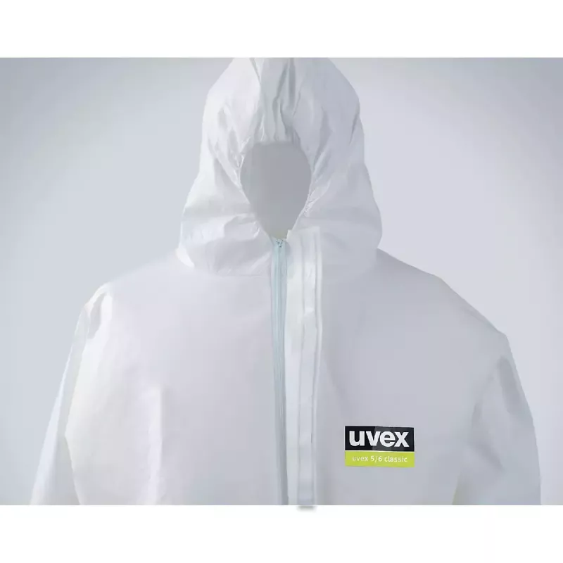 Uvex 5/6 classic Disposable Protective Coverall, Type 5/6, White, Size L