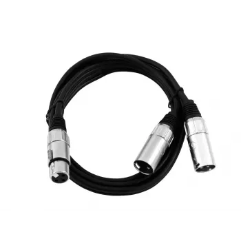 Audio Cable XLR (3-pin) 2 x XLR (3-pin) Black Omnitronic 30225204