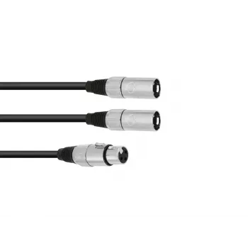 Audio Cable XLR (3-pin) 2 x XLR (3-pin) Black Omnitronic 30225204