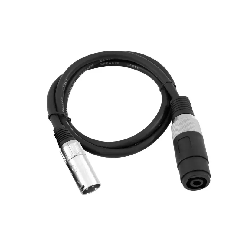 Audio cable Omnitronic 30225590 Speakon XLR 1m Black