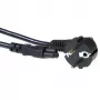 ACT Powercord mains connector CEE 7/7 male (angled) - C5 black 1.5 m