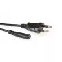 Power cable ACT AK5417 Black 1 m CEE7/16 C7 coupler