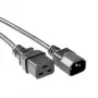 Power cord C14 - C19 black 1 m ACT Powercord AK5439