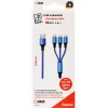 USB Cable 2GO 797151 1.5m USB B USB C/Micro-USB B/Lightning Black Blue