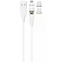 USB cable 2GO 797317 1m USB B USB C/Micro-USB B/Lightning White
