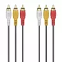 Hama 00305014 audio cable 3 m 3 x RCA Black