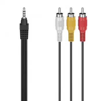 Hama 00305016 audio cable 1.5 m 3.5mm 3 x RCA Black