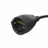 ACT Powercord extension cable CEE 7/7 male (angled) - CEE 7/7 female black 10 m