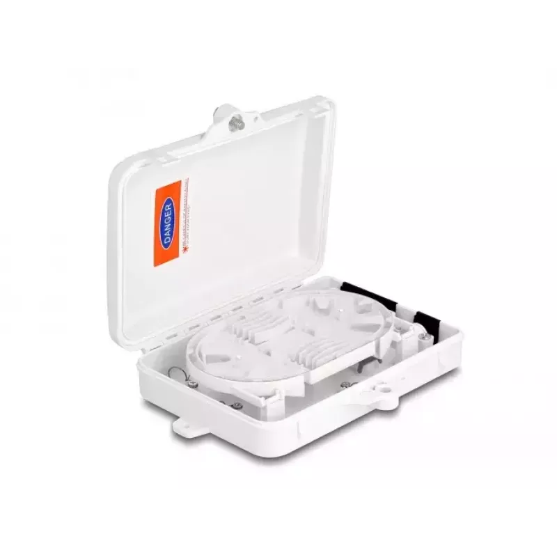 DeLOCK Fiber Optic Distribution Box 6 Port IP65 Waterproof White