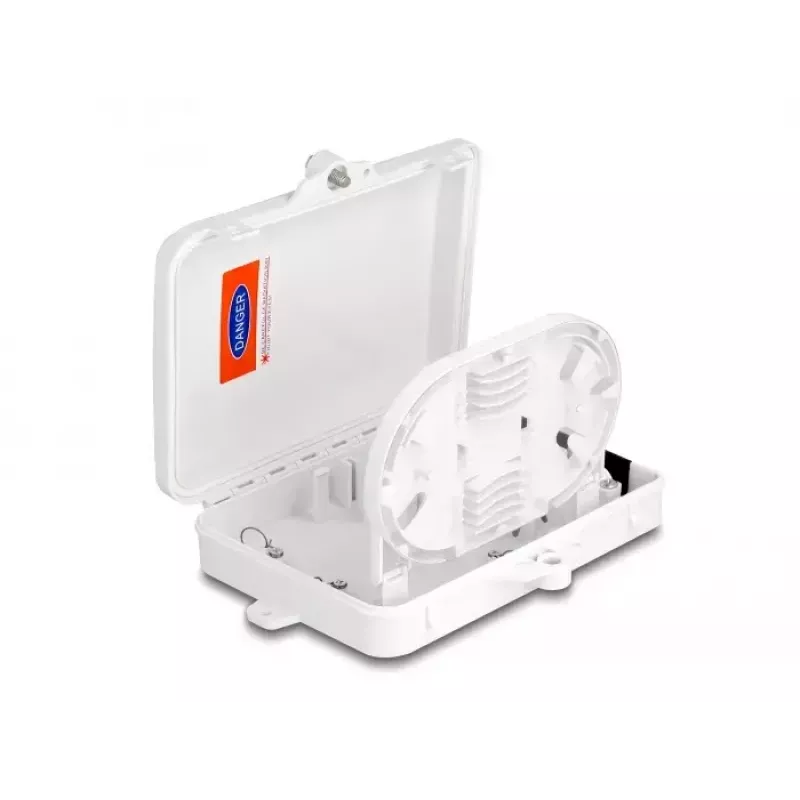 DeLOCK Fiber Optic Distribution Box 6 Port IP65 Waterproof White