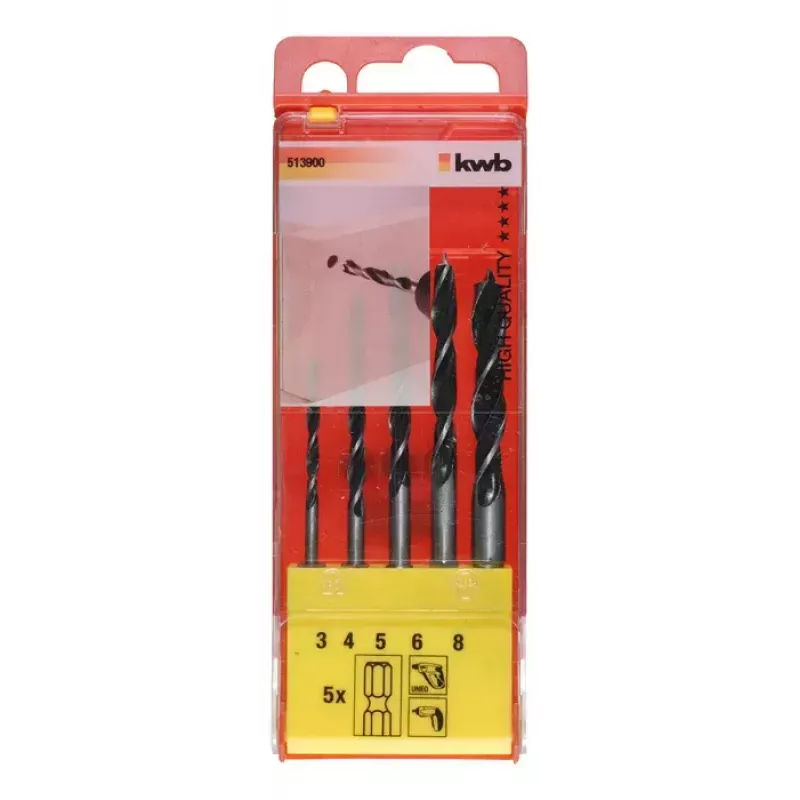 Drill bit set KWB 513900 5 pcs for hardwood and softwood