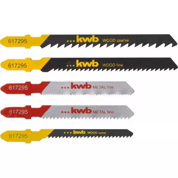 Jigsaw blade KWB 617295 High carbon steel HCS 5 pcs