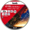 Cutting Disc Set kwb 712021 Thin Cutting Disc Flat Centre 10 pcs