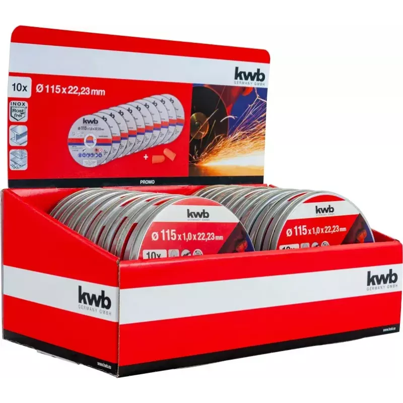 Cutting Disc Set kwb 712021 Thin Cutting Disc Flat Centre 10 pcs
