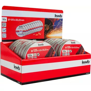 Cutting disc kwb Thin Cutting Disc Set 10 pcs Flat centre for sheet metal