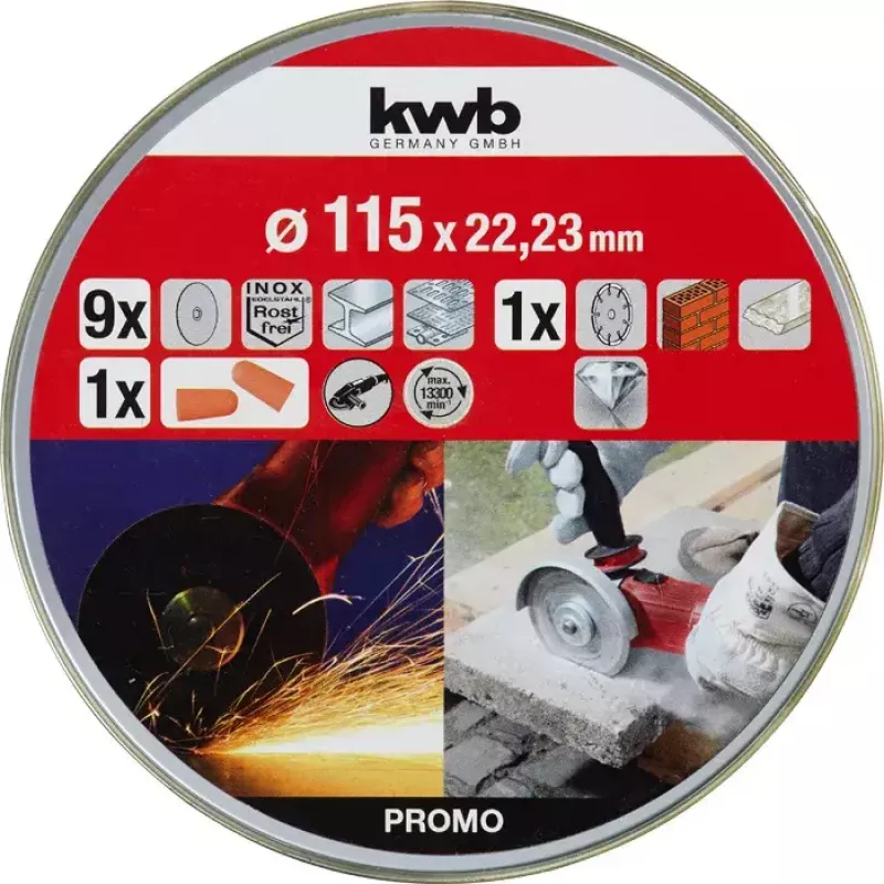 Cutting disc kwb Thin+Diamond Cutting Discs Flat centre for Brick Marble Steel Stone