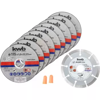 Cutting disc kwb Thin+Diamond Cutting Discs Flat centre for Brick Marble Steel Stone