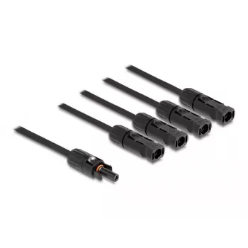 Cable splitter DeLOCK DL4 Solar Splitter Cable 1 x female to 4 x male 50 cm black