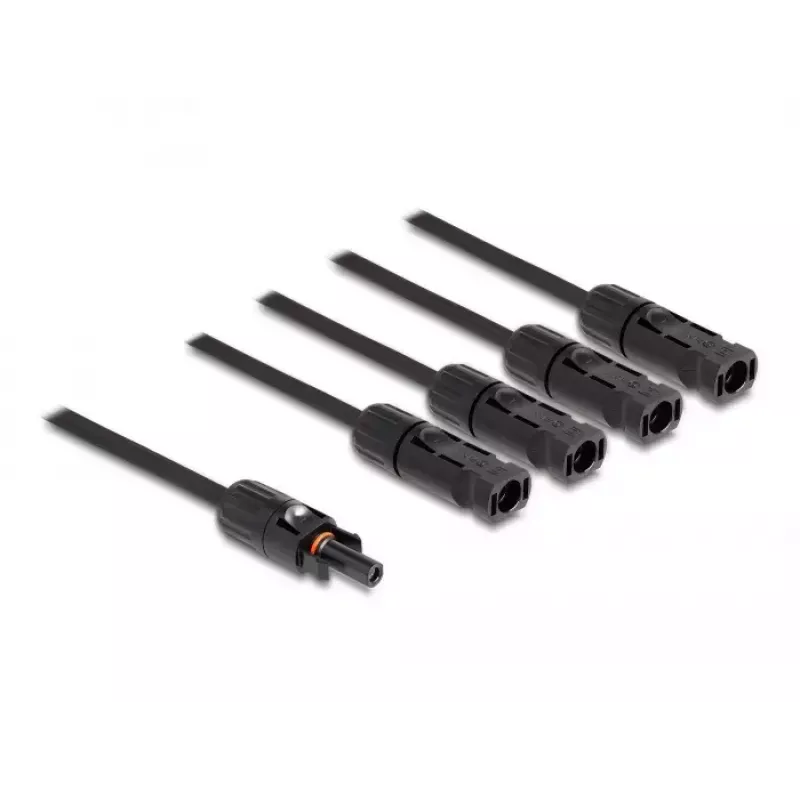 Cable splitter DeLOCK DL4 Solar Splitter Cable 1 x female to 4 x male 50 cm black