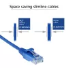 ACT Blue 0.15 meter LSZH U/UTP CAT6 datacenter slimline patch cable snagless with RJ45 connectors