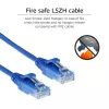 ACT Blue 0.15 meter LSZH U/UTP CAT6 datacenter slimline patch cable snagless with RJ45 connectors