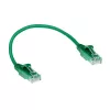 ACT Green 0.15 meter LSZH U/UTP CAT6 datacenter slimline patch cable snagless with RJ45 connectors
