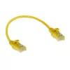 ACT Yellow 0.15 meter LSZH U/UTP CAT6 datacenter slimline patch cable snagless with RJ45 connectors