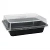 Disposable food storage container Papstar 96552 Polypropylene Black 227x178x45mm