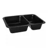 Disposable food storage container Papstar 96553 Polypropylene Black 227x178x45mm