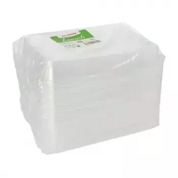Papstar 96555 disposable food storage container Transparent PET 234x187x20mm
