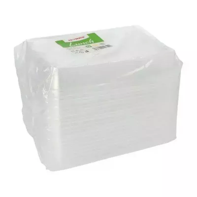 Papstar 96555 disposable food storage container Transparent PET 234x187x20mm