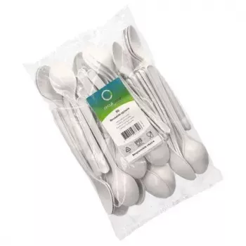 Disposable soup spoon Papstar 96432 Polypropylene White 50 pcs