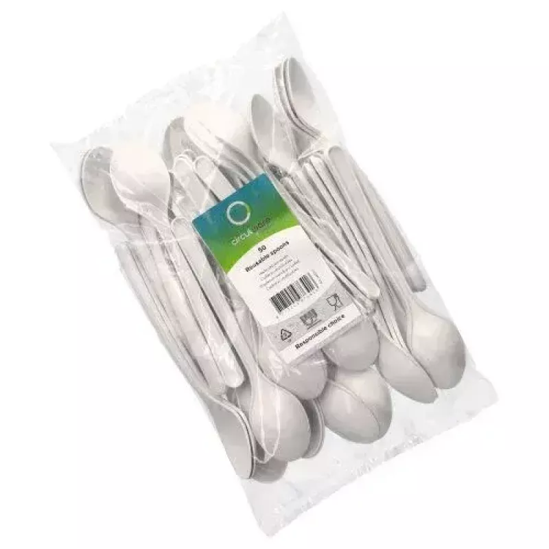 Disposable soup spoon Papstar 96432 Polypropylene White 50 pcs