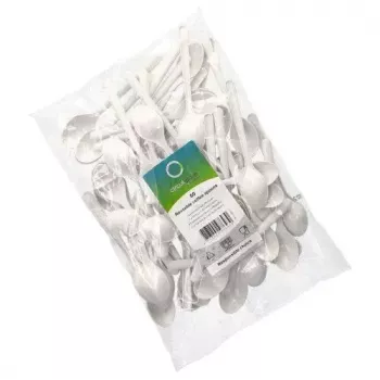 Disposable soup spoon Papstar 96434 Polypropylene White 50 pcs