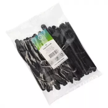 Disposable Fork Papstar 96436 Polystyrene 50 pcs Black 185 mm