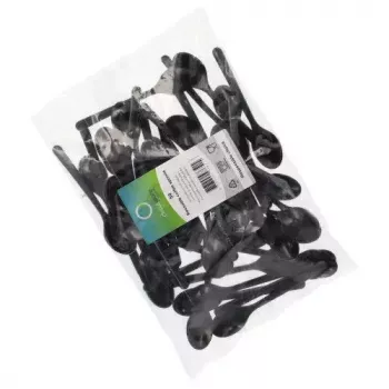 Disposable coffee spoon Papstar 96438 Polypropylene Black 50 pcs