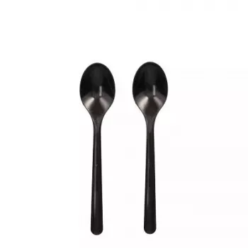 Disposable coffee spoon Papstar 96438 Polypropylene Black 50 pcs