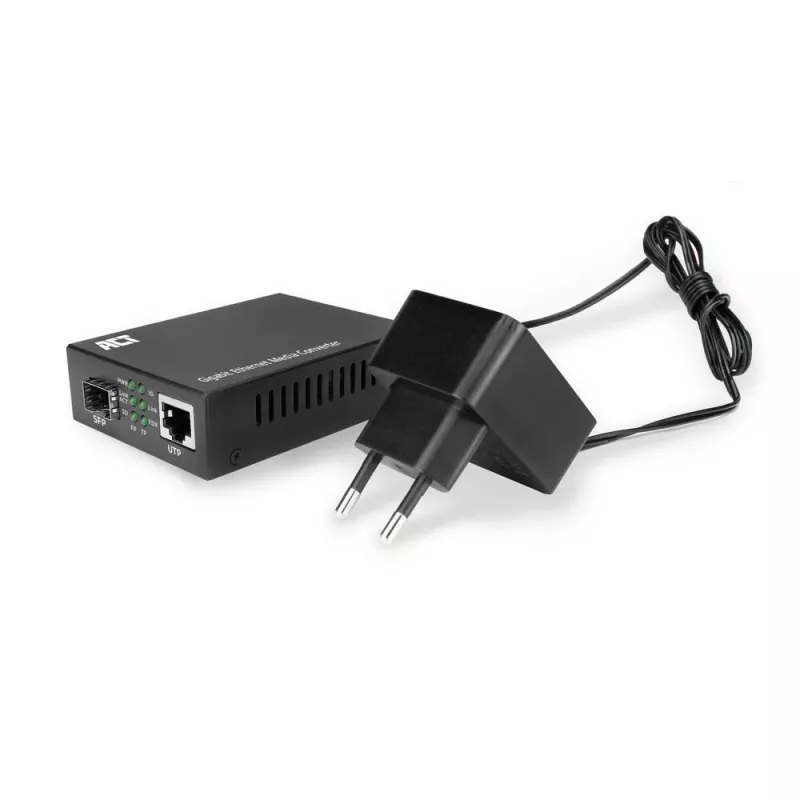 Network Media Converter ACT AC4451 1000 Mbit/s Multi-mode Single-mode Black